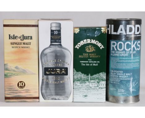 BRUICHLADDICH Rocks Islay Single Malt Scotch Whisky 70cl, 46% vol., boxed; TOBERMORY Island Single Malt Scotch Whisky, 70cl 4