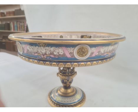 19th century Sevres porcelain presentation tazza or ‘Coupe Cybele’ for the Paris Exposition 1878, awarded to a Prize Bull, ci