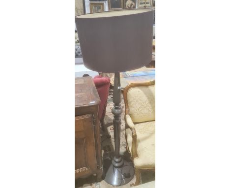 Modern purple standard lamp and shade