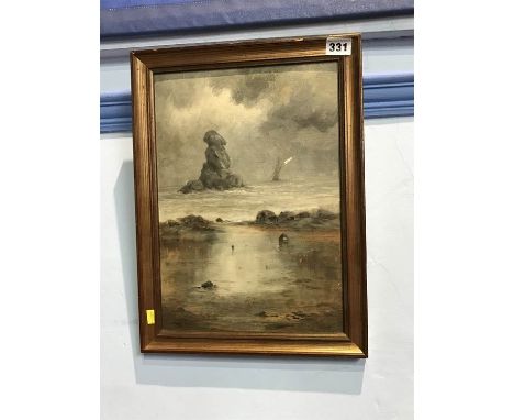 Oil on board, Seascape, signed lower right, 30 x 40cm
