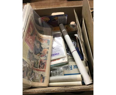 Vintage comics and ephemera including The Eagle