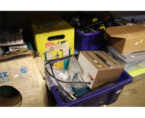 Shelf of assorted tools.