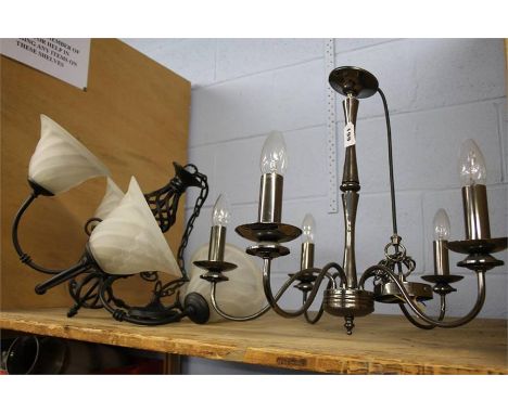 Two light fittings.