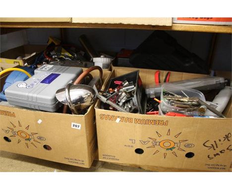 Shelf of assorted tools.