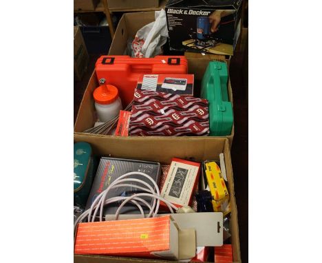Three boxes of tools.