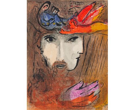 Chagall, MarcWitebsk, 1889 - Saint-Paul-de-Vence, 198535,5 x 26 cm, R."David et Bethsabée", 1956. Farblithografie auf Papier 
