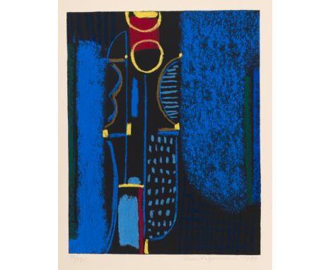 Ackermann, MaxBerlin, 1887 - Unterlengenhardt, 1975Blattgröße: 96,5 x 49,5 cm; 50,7 x 49,8 cm, o. R."Rhythmen und Klänge - Fe