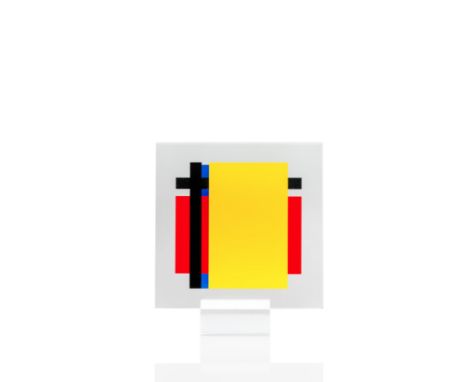 Niemeyer, JoAlf/Mosel, geboren 194623 x 20 x 8 cmOhne Titel, 1980er. Farbserigraphie auf Plexiglas, eingesteckt in Plexiglass