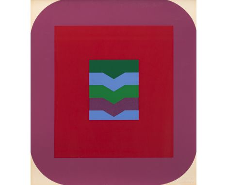 Pfahler, Georg KarlEmetzheim/Bayern, 1926 - 200259 x 52 cm, R.Ohne Titel. Farbserigraphie auf Bütten. In Bleistift unten rech