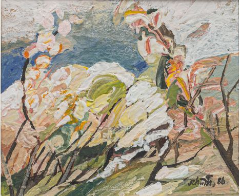 Schuster, HelmutWasseralfingen, 1939 - Aalen, 2010Je 14 x 17 cm, R."Frühling - Sommer - Herbst - Winter", 1986. Tempera auf K