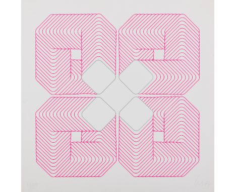 Lenk, ThomasBerlin, 1933 - Schwäbisch Hall, 2014Versch., o. R.4 Bl., Komposition, 1967; 1968; 1969; 1974. Farbserigraphie auf