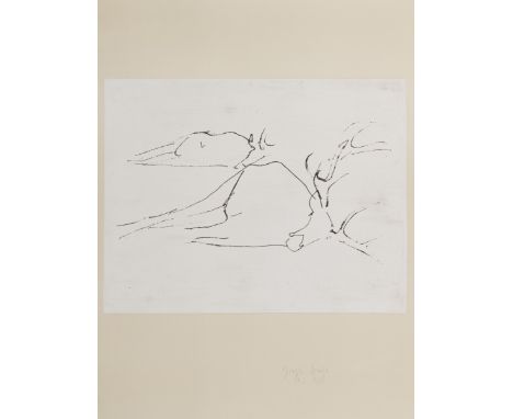 Beuys, JosephKleve, 1921 - Düsseldorf, 1985Blattgröße: 91 x 61,5 cm; 45 x 57,5 cm, o. R."Tote Hirsche", 1982. Radierung auf d