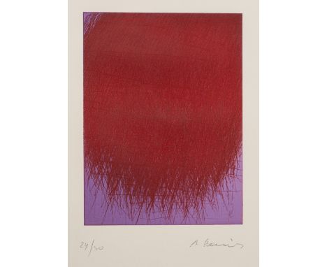 Rainer, ArnulfBaden/Wien, geboren 1929Blattgröße: 66 x 50 cm; 30,5 x 23 cm, R.Kosmischer Schauer, 1992. Farbradierung auf Büt