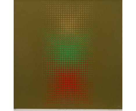Mavignier, Almir (Silva Mavignier, Almir da)Rio de Janeiro, 1925 - Hamburg, 201859,5 x 59,5 cm, R.Ohne Titel, 1965. Farbserig