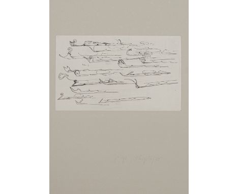 Beuys, JosephKleve, 1921 - Düsseldorf, 1985Blattgröße: 56,5 x 45 cm, o. R."Urschlitten 2", 1982. Radierung auf dünnen Papier,