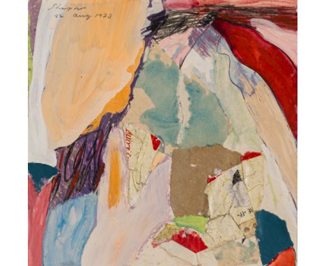 Shapiro, ShmuelNew Britain/Connecticut, 1924 - Ravensburg, 198316,5 x 16,5 cm, R.Ohne Titel, 1972. Mischtechnik mit Collage a