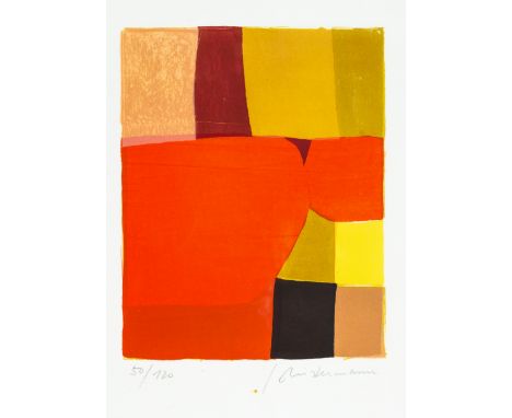 Meistermann, GeorgSolingen, 1911 - Karlsruhe, 199023 x 18 cm, R.Heller Klang, um 1975. Farblithografie auf Bütten. In Bleisti