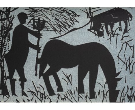 Grieshaber, HAPRot an der Rot, 1909 - Reutlingen, 1981Heftformat: 31,5 x 24,5 cm"Winter 65/66", 1965. Heft mit acht Holzschni