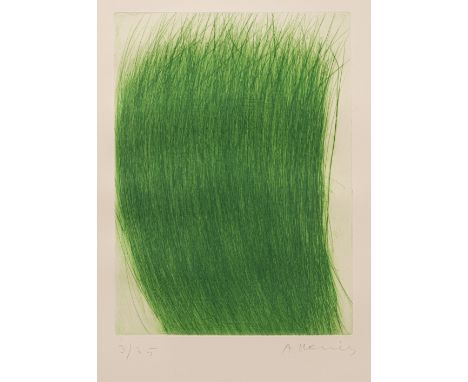 Rainer, ArnulfBaden/Wien, geboren 1929Blattgröße: 65 x 50 cm, 41 x 30 cm, R.Ohne Titel. Radierung in Grün auf Bütten. In Blei