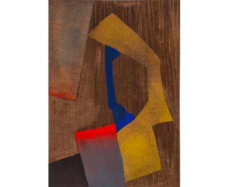 Winter, FritzAltenbögge, 1905 - Herrsching am Ammersee, 197661 x 43 cm, R.Komposition auf Braun, 1972. Öl auf festem Papier. 