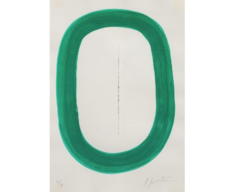 Fontana, LucioRosario de Santa Fe, 1899 - Comabbio, 1968Blattgröße: 49,5 x 34,5 cm, R.Concetto Spaziale. Ritzung und Farbseri