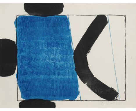 Pfahler, Georg KarlEmetzheim/Bayern, 1926 - 200250 x 64 cm, R.Ohne Titel, 1962. Farbserigraphie auf Papier. In Bleistift unte
