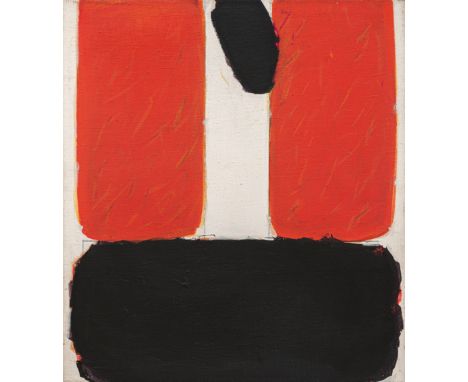 Pfahler, Georg KarlEmetzheim/Bayern, 1926 - 200290 x 80 cm, R."Formativ Nr. VIII", 1960/1961. Öl auf Leinwand. In Bleistift o