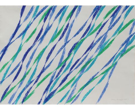 Dorazio, PieroRom, 1927 - Perugia, 200556 x 75 cm, R.Ohne Titel, 1988. Gouache auf Bütten. In Bleistift unten rechts signiert