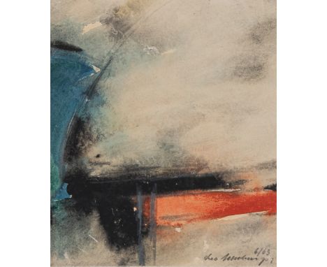 Schobinger, LeoKressbronn, 1897 - Sindelfingen, 198527 x 23 cm, R."Gelöste Kurve", 1963. Aquarell auf Bleistift auf Bütten. I