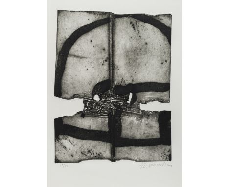 Schumacher, EmilHagen, 1912 - San José/Ibiza, 1999Blattgröße: 71 x 53 cm; 47 x 36,5 cm, R.Ohne Titel. Radierung auf Bütten. I
