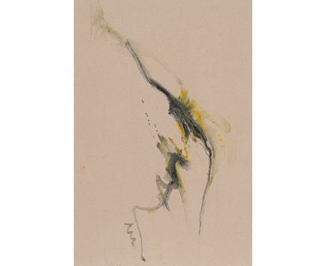 Hoehme, GerhardGreppin bei Dessau, 1920 - Neuss, 198962 x 41 cm, R.Ohne Titel, 1957. Aquarell auf Bütten. In Bleistift unten 