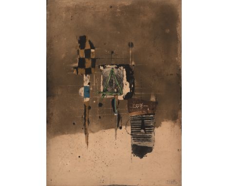 Friedlaender, JohnnyPless, 1912 - Paris, 199276 x 56,5 cm, o. R.Ohne Titel. Farbradierung auf Bütten. In Bleistift unten rech