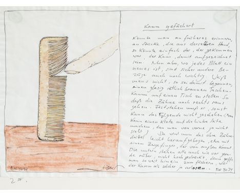 Schwegler, FritzBreech, 1935 - 201421 x 29 cm, R."EN 4034". Tuschfeder und Aquarell auf Papier. In Tusche unten mittig signie