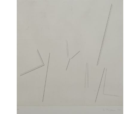 Freimann, ChristophLeipzig, 194039,5 x 39,5 cm, R.Ohne Titel, 1981. Radierung auf Bütten. In Bleistift unten rechts signiert 