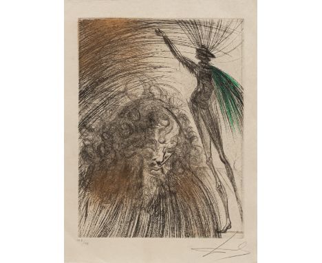 Dalí, SalvadorFigueras, 1904 - Cadaques, 1989Blattgröße: 38,5 x 28 cm; 31,8 x 23,9 cm, R."Faust (La nuit de Walpurgis)", 1968