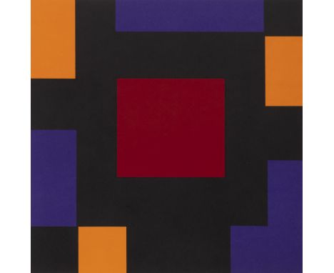 Itten, JohannesWachseldorn/Bern, 1888 - Zürich, 1967Blattgröße: 64 x 50 cm; 35 x 35 cm, o. R.Ohne Titel, 1962. Farbserigraphi