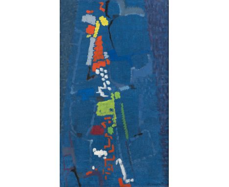 Ackermann, MaxBerlin, 1887 - Unterlengenhardt, 1975120 x 70 cm, R."An die Freude", 1958. Öl auf Leinwand. In Öl unten rechts 