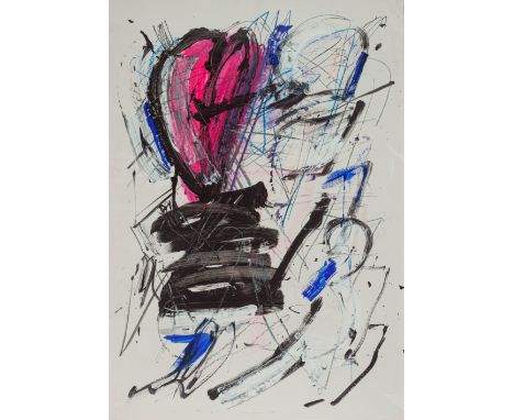Czichon, JoachimPokóy/Polen, geboren 195299 x 69 cm, R.Ohne Titel, 1985. Mischtechnik auf Karton. In Bleistift unten mittig s