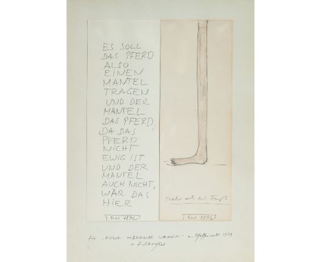 Schwegler, FritzBreech, 1935 - 201421 x 15 cm R."EN 3892"; "EN 4872", um 1979. Bleistift und Aquarell auf Papier. In Bleistif