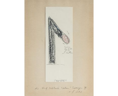 Schwegler, FritzBreech, 1935 - 201421 x 7,5 cm, R."EN 2073", 1979. Farbkreide und Bleistift auf Papier. In Bleistift unten re