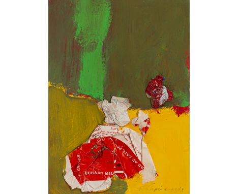 Shapiro, ShmuelNew Britain/Connecticut, 1924 - Ravensburg, 198319 x 13,5 cm, R:"Suchard Suisse", 1972. Mischtechnik mit Colla