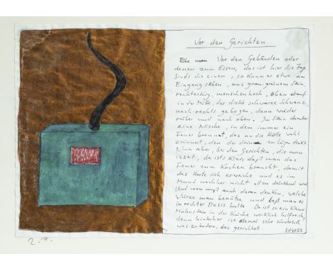 Schwegler, FritzBreech, 1935 - 201421 x 29 cm, R."EN 4053". Mischtechnik auf Papier. In Tusche unten mittig signiert sowie un