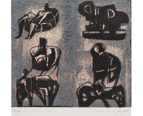 Moore, HenryCastelford, Yorkshire, 1898 - Much Hadham, Hertfordshire, 198622,5 x 24,5 cm, R."Ideas for metal sculpture I", 19