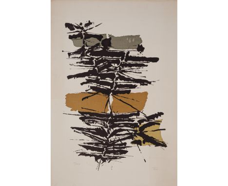 Trier, HannDüsseldorf, 1915 - Castiglione della Pescaia, 1999Blattgröße: 90 x 62,5 cm, o. R.Ohne Titel, 1961. Farblithografie