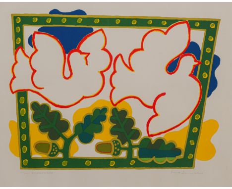 Schneider, HerbertGriesbach, 1924 - München, 1984Versch., R.2 Bl.: "Vogelwolke", "Morgenlied". Farbserigraphie auf Bütten. Be
