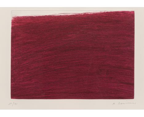 Rainer, ArnulfBaden/Wien, geboren 1929Blattgröße: 50 x 65,5 cm; 29,5 x 41 cm, R.Rote Komposition. Farbradierung auf Bütten. I