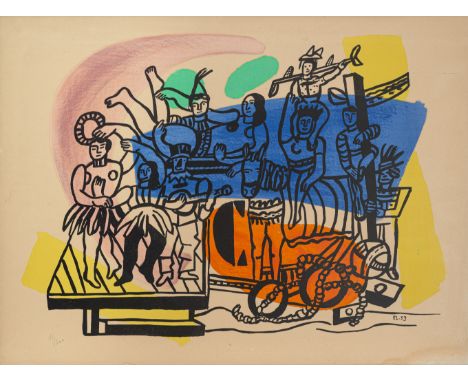 Léger, FernandArgentan, 1881 - Gig-sur-Yette, 195548 x 66 cm, R.La grande parade. Farblithografie auf Bütten. In Bleistift un