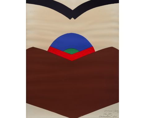Pfahler, Georg KarlEmetzheim/Bayern, 1926 - 200264 x 49 cm, R.Ohne Titel, 1963. Farbserigraphie auf Papier. In Bleistift unte