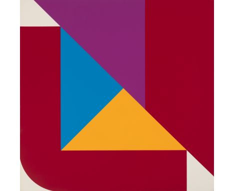 Pfahler, Georg KarlEmetzheim/Bayern, 1926 - 200270 x 70 cm, o. R.Komposition. Farbserigraphie auf leichtem Karton. In Bleisti