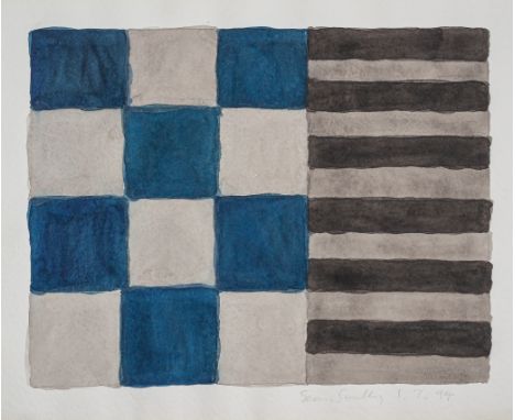 Scully, SeanDublin, geboren 1945Blattgröße: 38 x 45 cm; 31 x 39 cm, R.Ohne Titel, 1994. Aquarell über Bleistift auf festem Pa